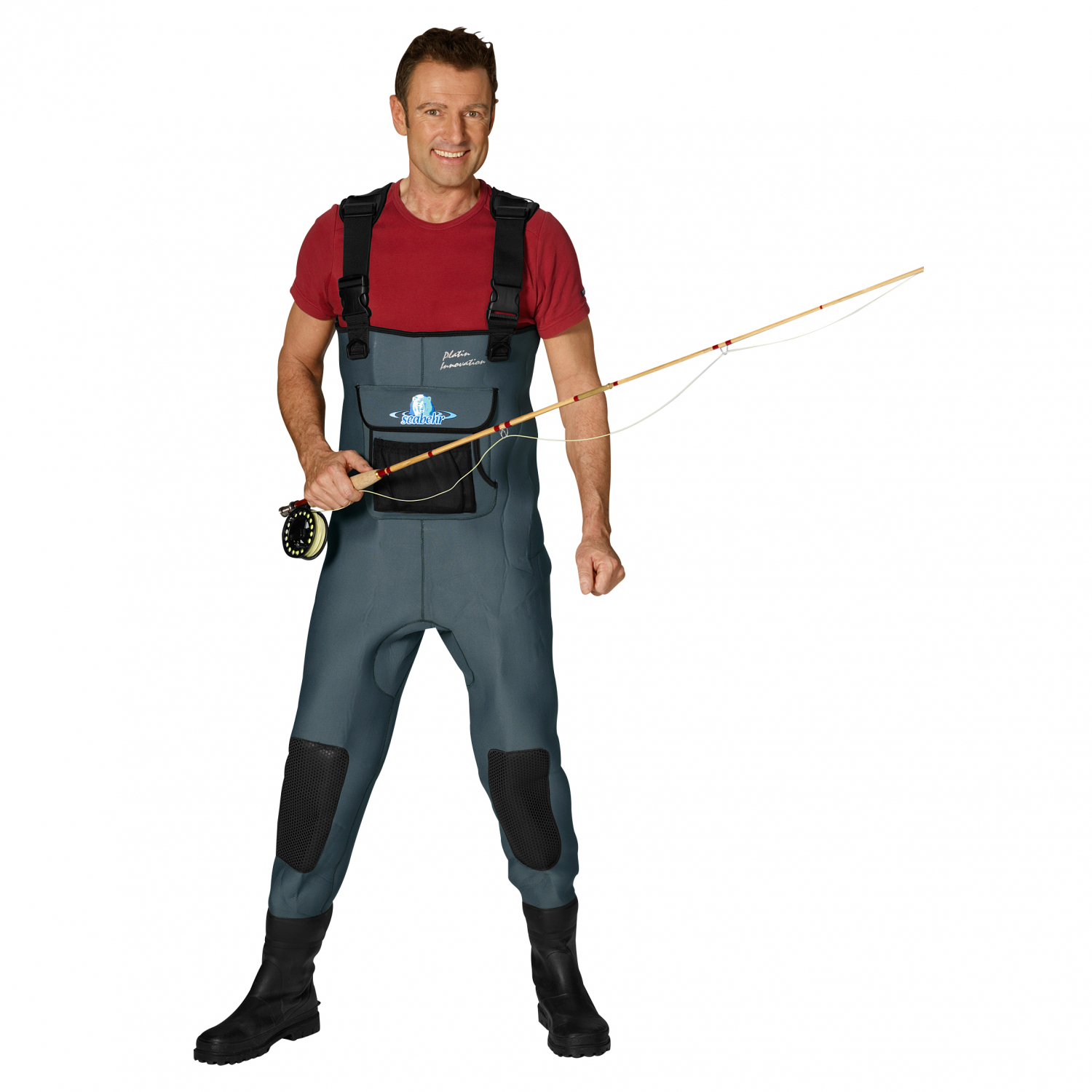Seabehr Herren Neopren Wathose Platin Innovation (mit Profilsohle)