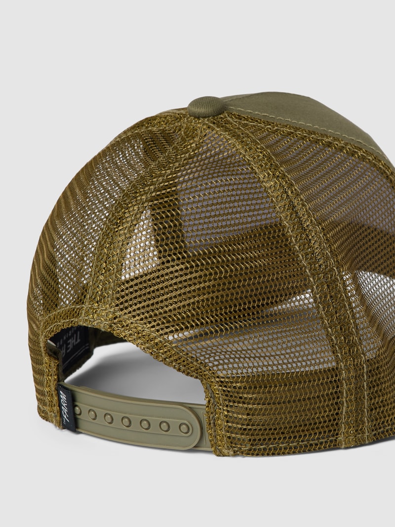 Trucker Cap mit Label-Detail Modell 'Road Rage' in olivgrün