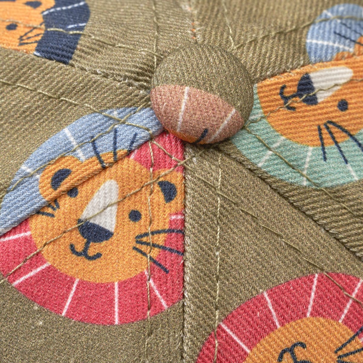 Basecap mit Löwen-Muster, grün, Gr. 52/53, 1 St