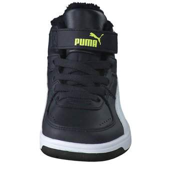 PUMA Rebound Joy Fur PS Sneaker in schwarz