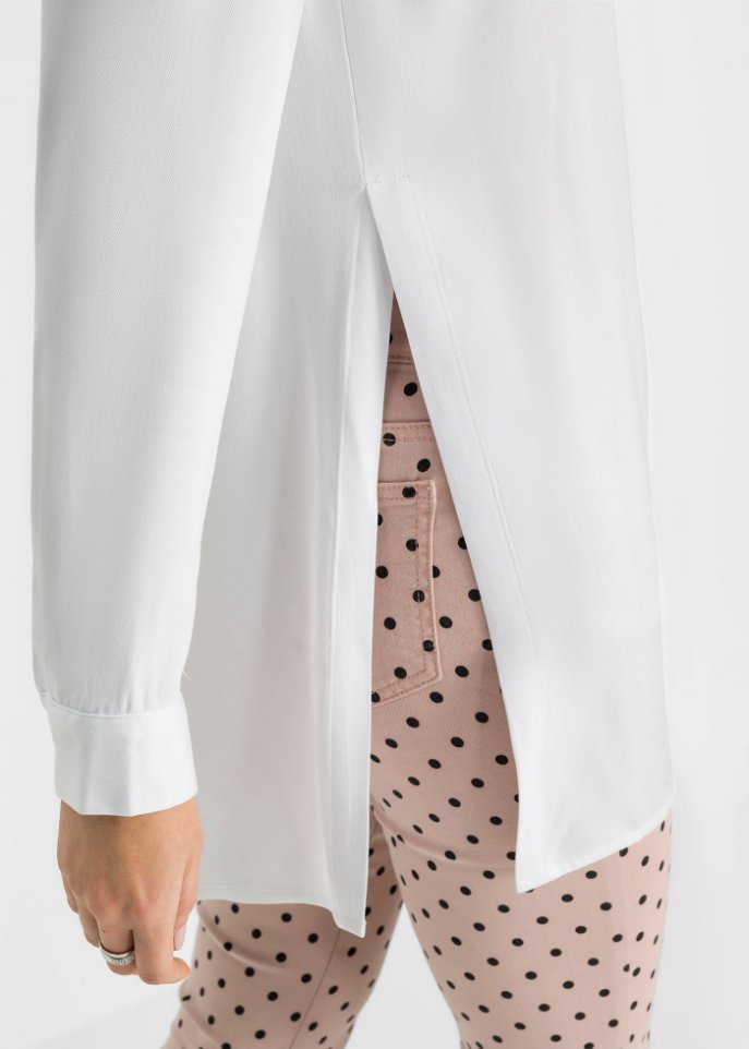 Longbluse mit Schlitz
