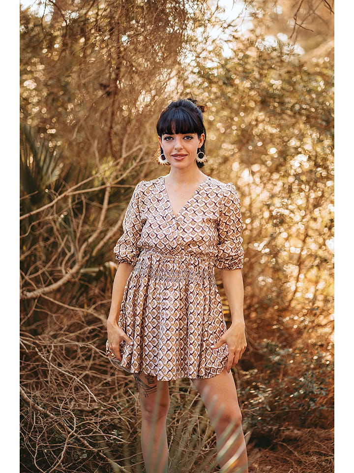 Isla Bonita by SIGRIS Kleid in Hellbraun günstig kaufen