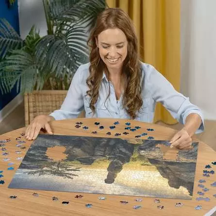Puzzle 1000 Teile - Erleuchtung - Elbsandsteingebirge