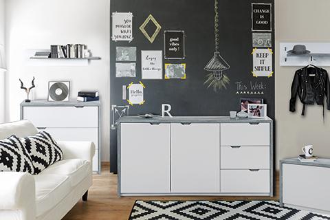Phoenix Garderobe Bruno, Beton-Optik