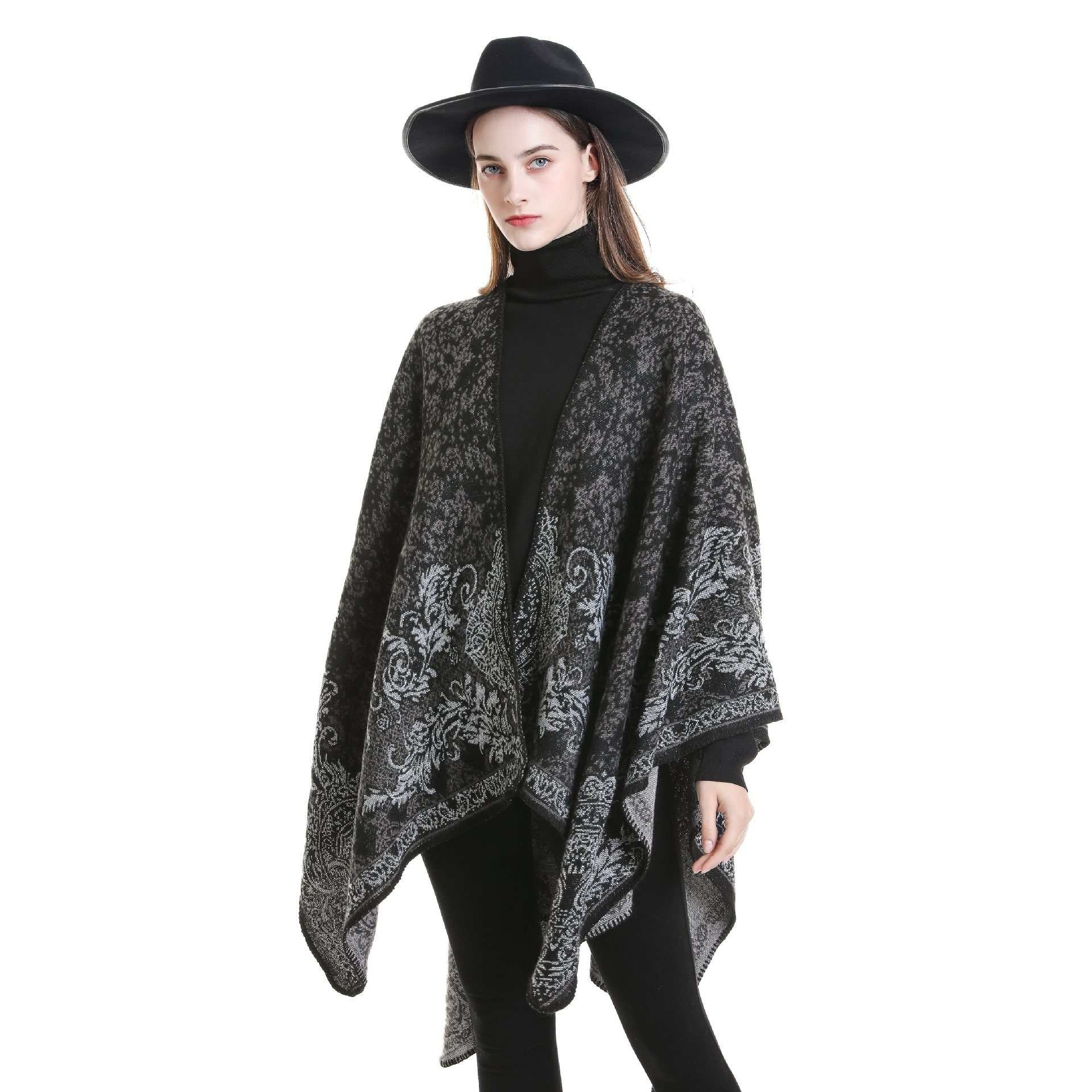 IBETTER XXL-Schal Poncho Bedruckte Schal Herbstschal Winterschal Umhänge Modeschal Damen
