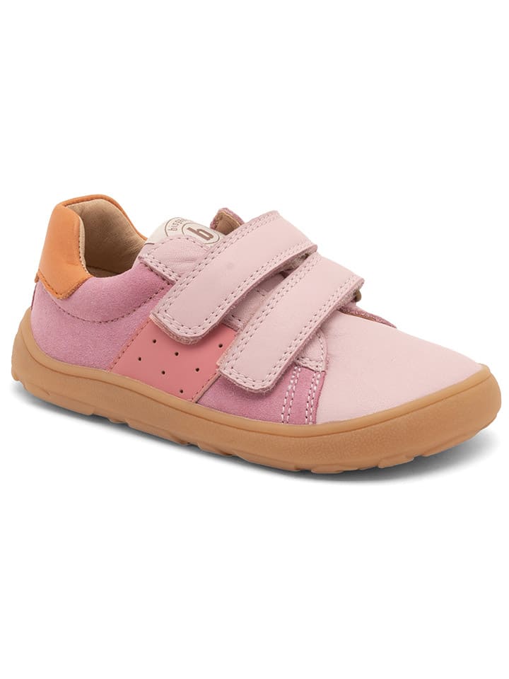 bisgaard Leder-Sneakers in Rosa/ Orange/ Lila günstig kaufen