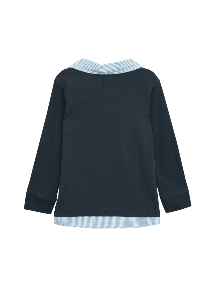 s.Oliver Polo-Shirt langarm in Blau günstig kaufen