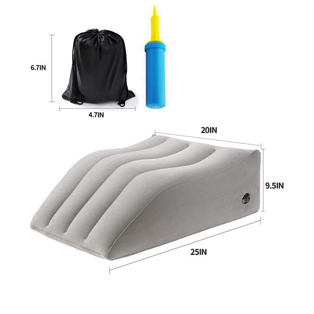 Runxizhou Stillkissen Venenkissen Beinhochlagerungskissen, Aufblasbare Keilkissen, 1-tlg.