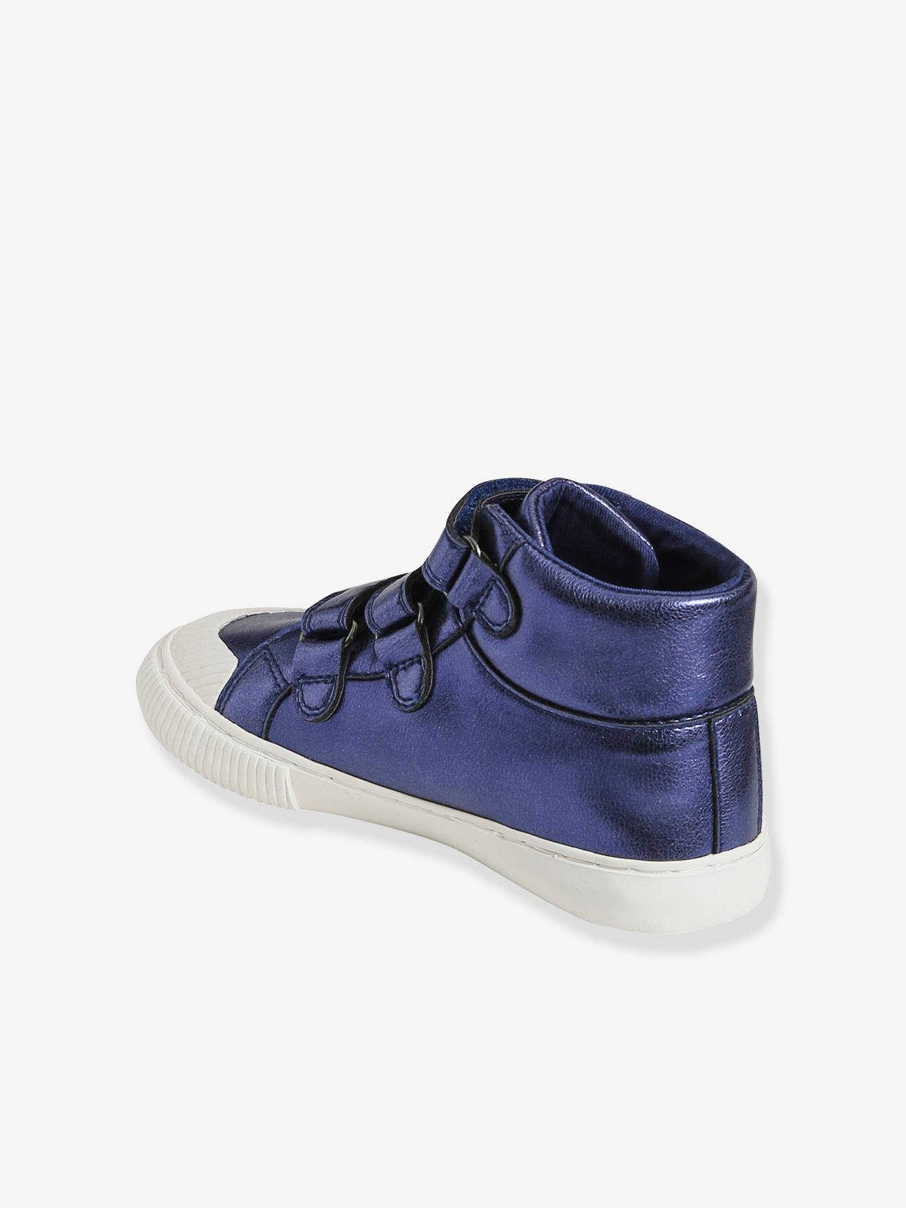 Vertbaudet Mädchen High-Sneakers mit Klett - blau metallic