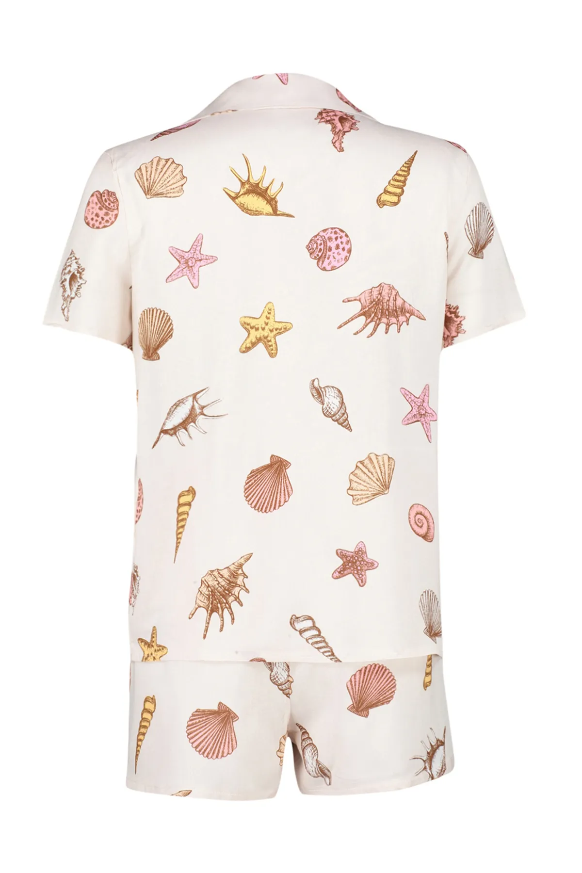Trendyol Collection  Mehrfarbig bedrucktes Pyjama-Set aus gewebter Viskose THMSS24PT00303
