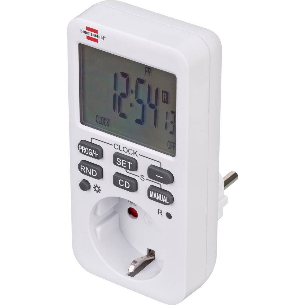 Brennenstuhl Comfort-Line Digitale Wochenzeitschaltuhr Smart-Home-Steuerelement, Countdown-Funktion, Dauerbetrieb, EIN/AUTO/AUS-Programm