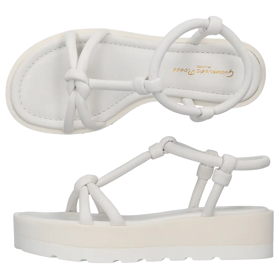 Gianvito Rossi - Plateausandalen MARINE Nappaleder - weiß