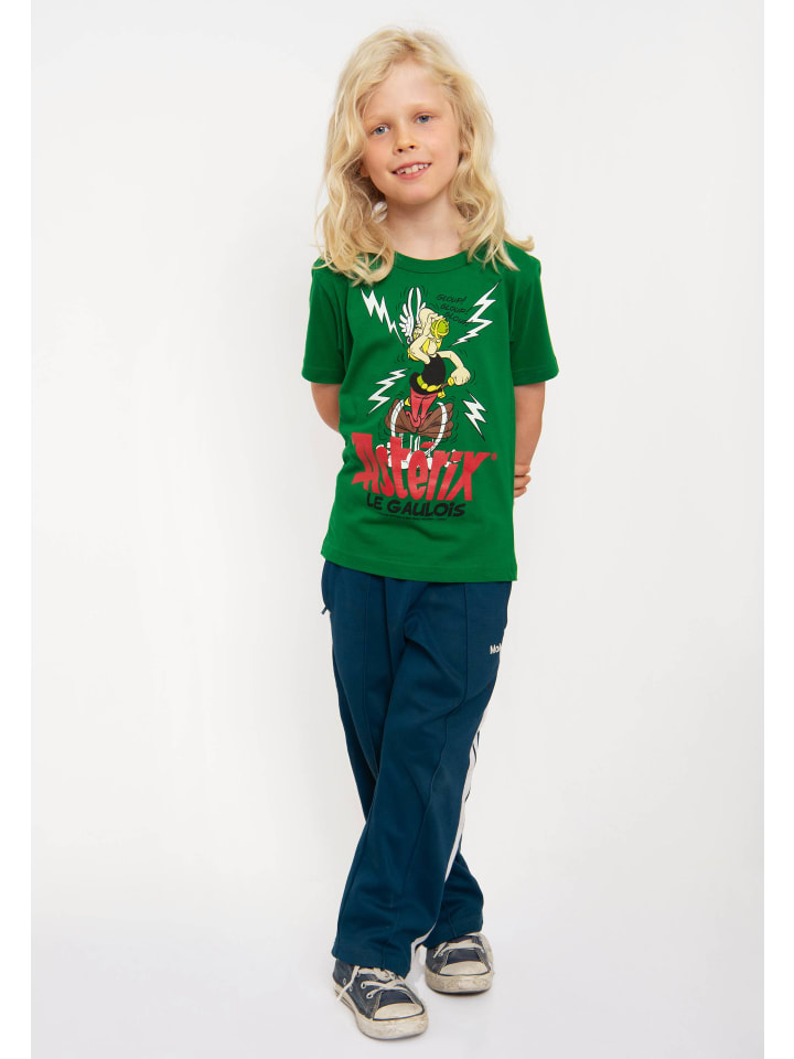 Logoshirt T-Shirt Asterix le Gaulois in grün günstig kaufen