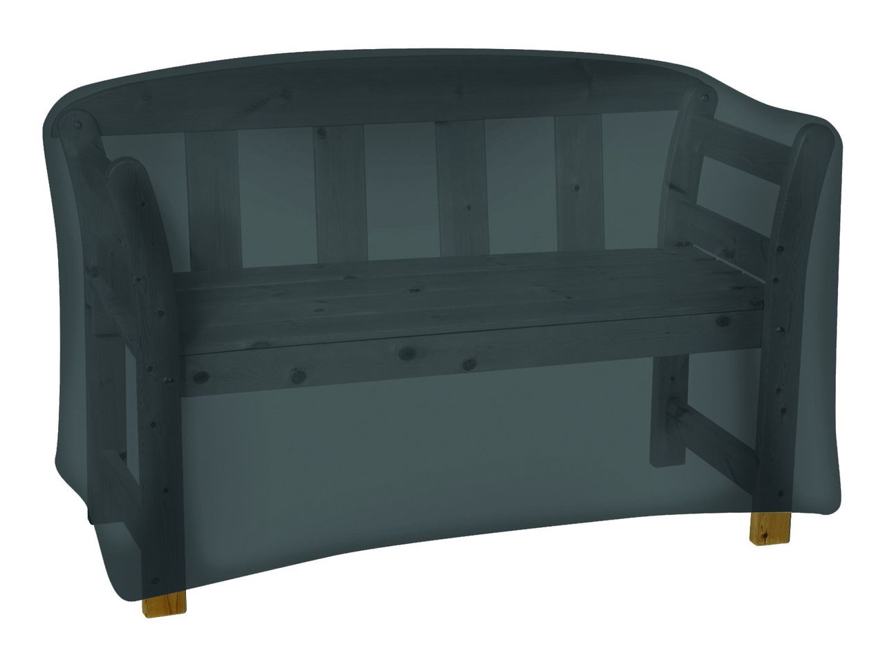 Tepro Universal Abdeckhaube - Bank 2 Sitzer, schwarz