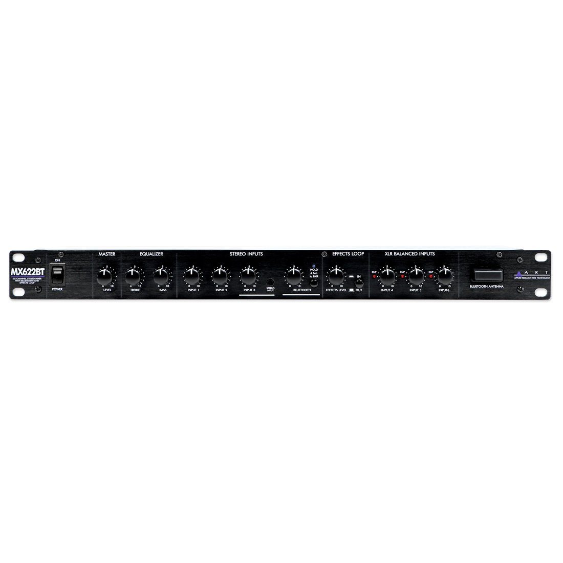 Art Audio Mischpult ART MX622BT 6-Kanal-Stereo-Mixer mit XLR Kabel