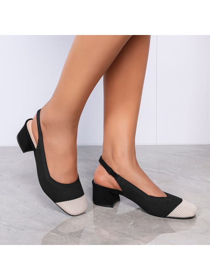 Ital-Design High Heel in Schwarz und Beige günstig kaufen
