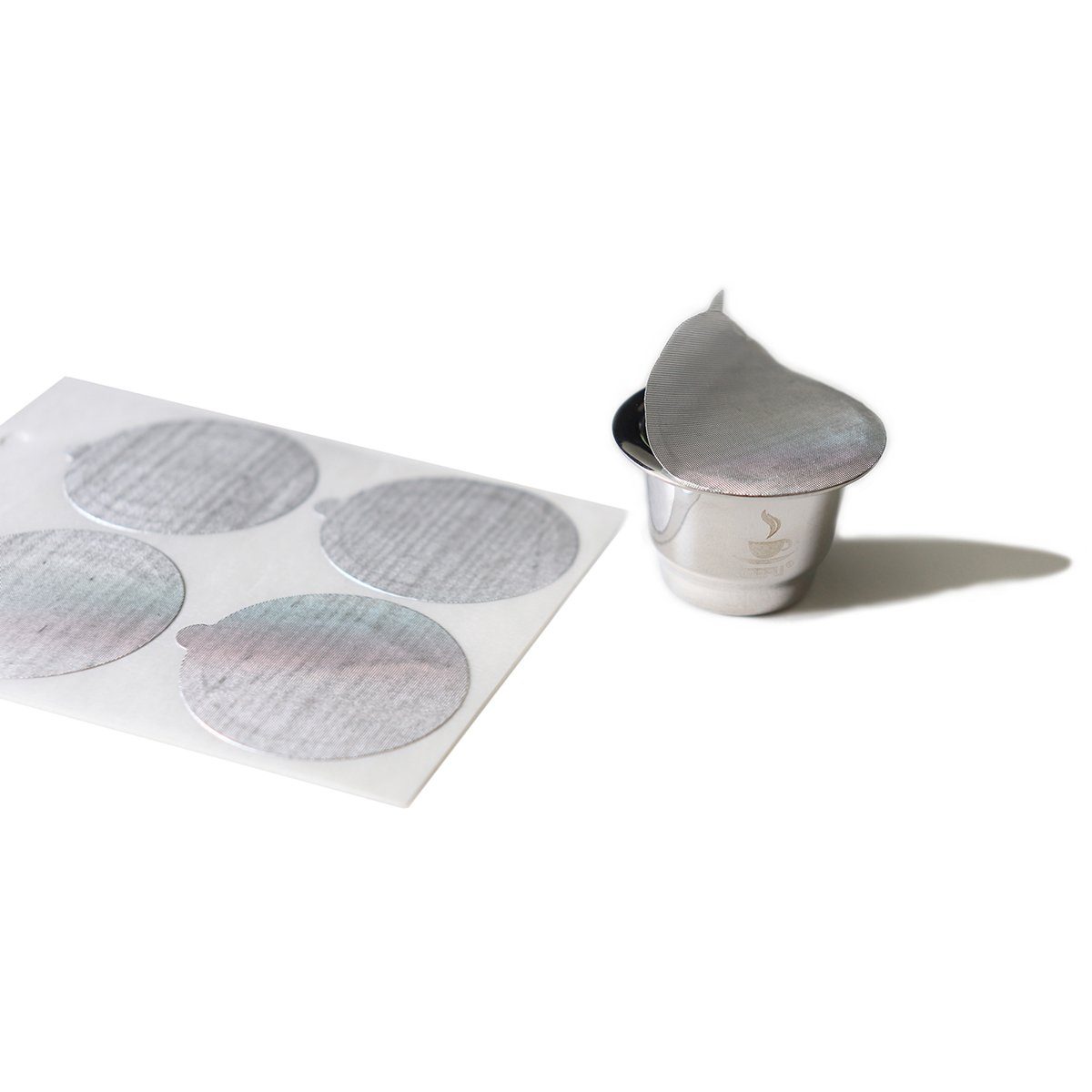 GEFU Wiederbefüllbare Espresso-Kapsel Ersatz-Aroma-Sticker CONSCIO, 80 Stück