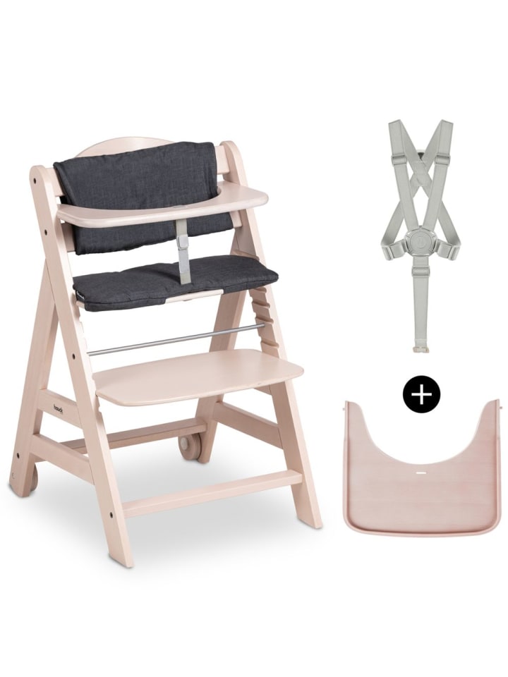 Hauck Hochstuhl Beta Plus inkl. Essbrett, Sitzkissen und in braun,grau günstig kaufen onesize