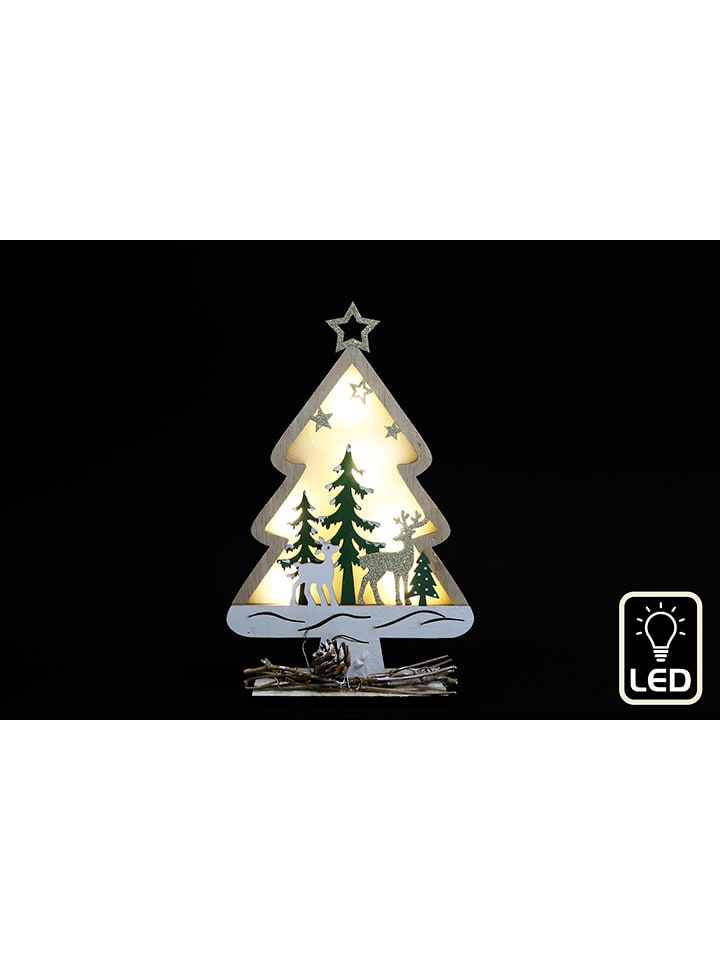 SiL Interiors LED-Dekoleuchte ''Tree'' in Hellbraun/ Weiß - (B)14 x (H)22,5 x (T)6 cm günstig kaufen onesize