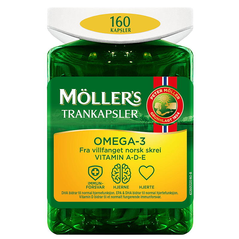 Möller's Möller`s trankapsler Omega -3 160 stk