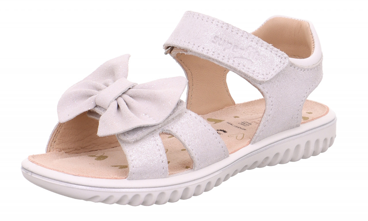 SPARKLE - Weiss Sandale mit Klettverschluss