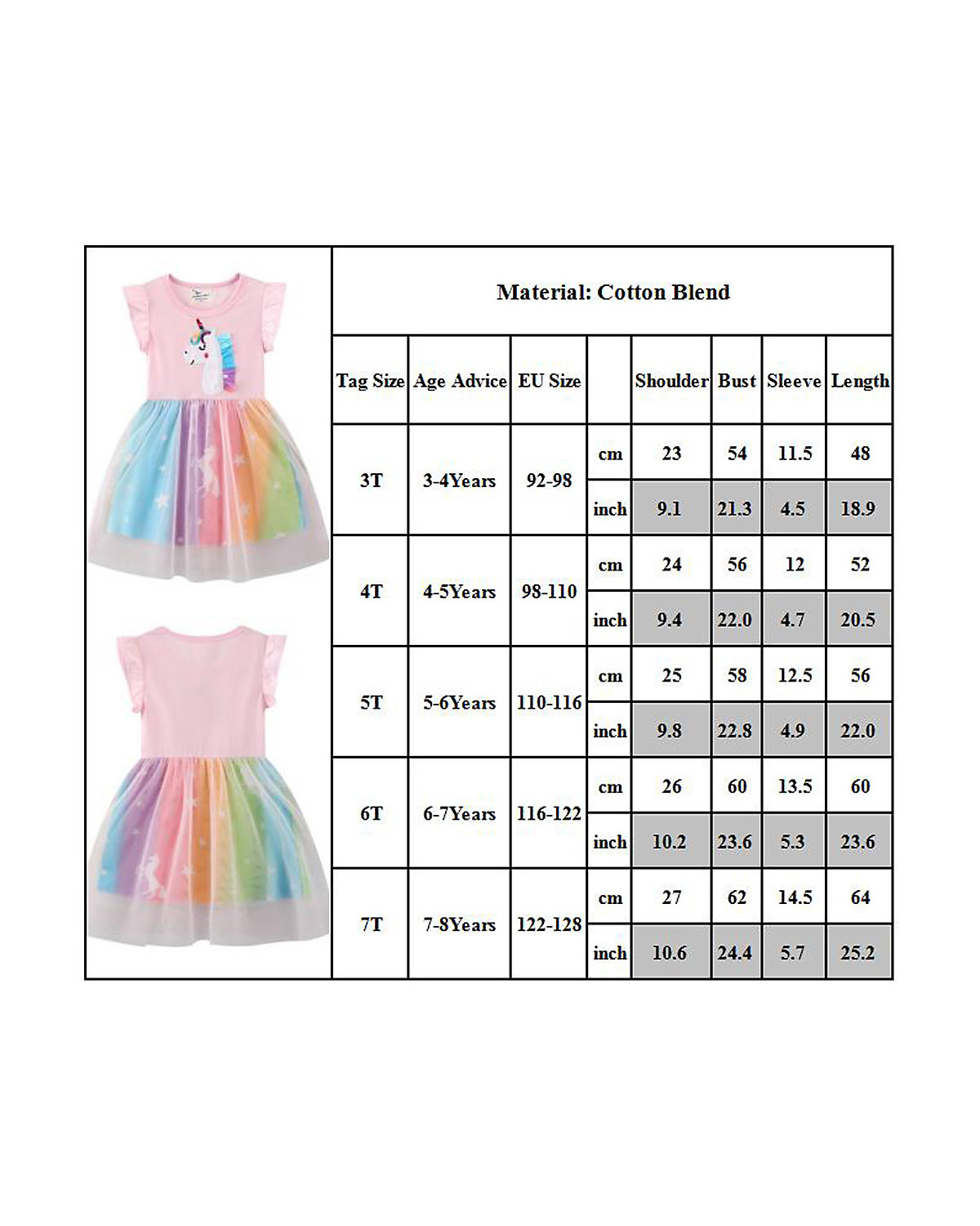 frler Einhorn Kleid für Mädchen Kleider für Mädchen