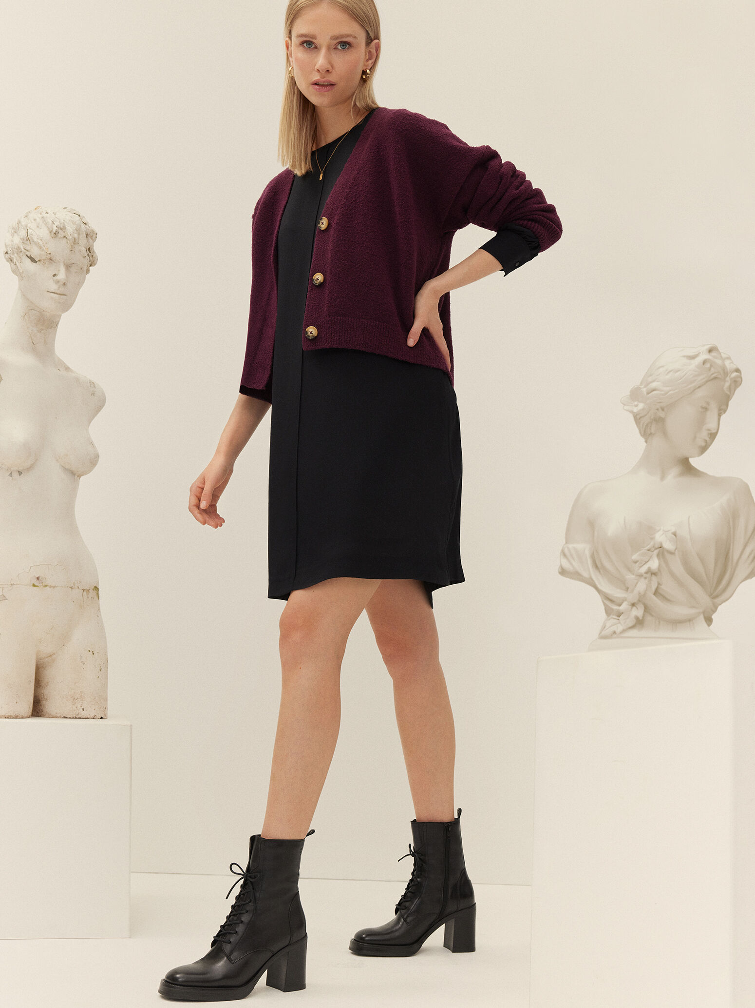 Bottine en cuir - noir