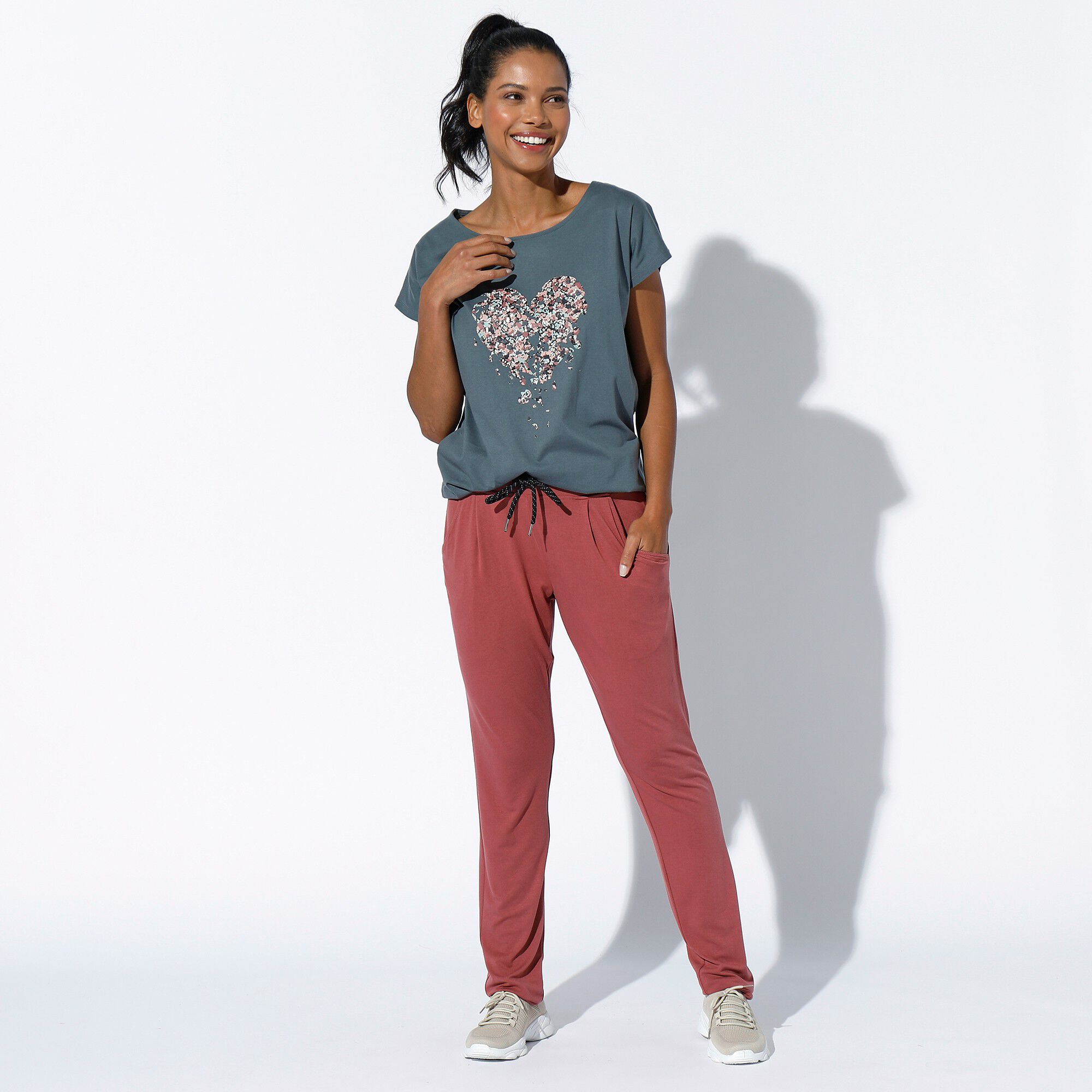 Pantalon maille fluide uni