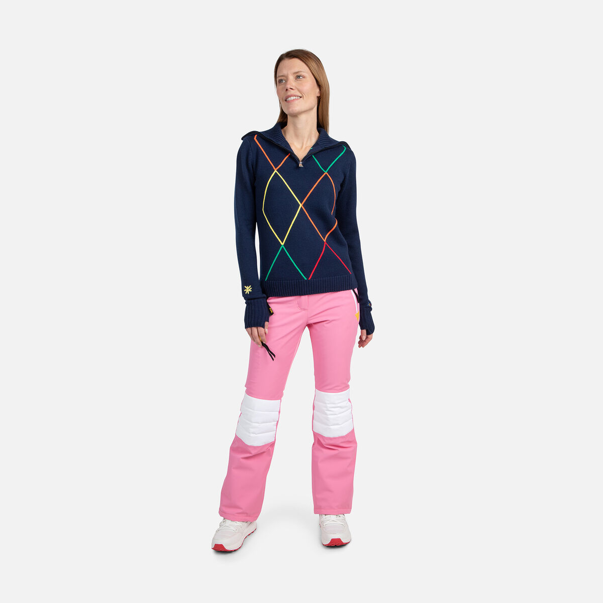 Damenpullover mit halblangem Reißverschluss JCC