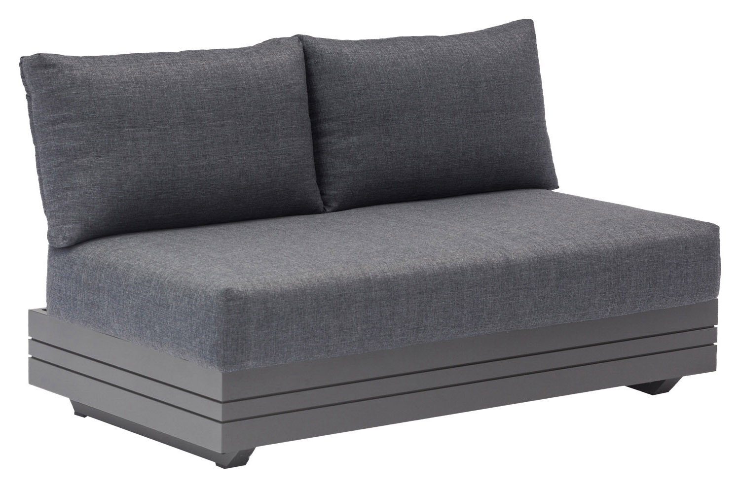 ZEBRA Möbel Gartenlounge-Set CUBO, Aluminium, Grau, B 132 cm, (Set)