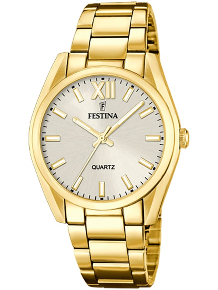 Festina Edelstahl vergoldet Armbanduhr 36,8mm günstig kaufen onesize