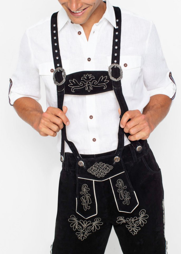 Kurze Trachtenlederhose, Regular Fit