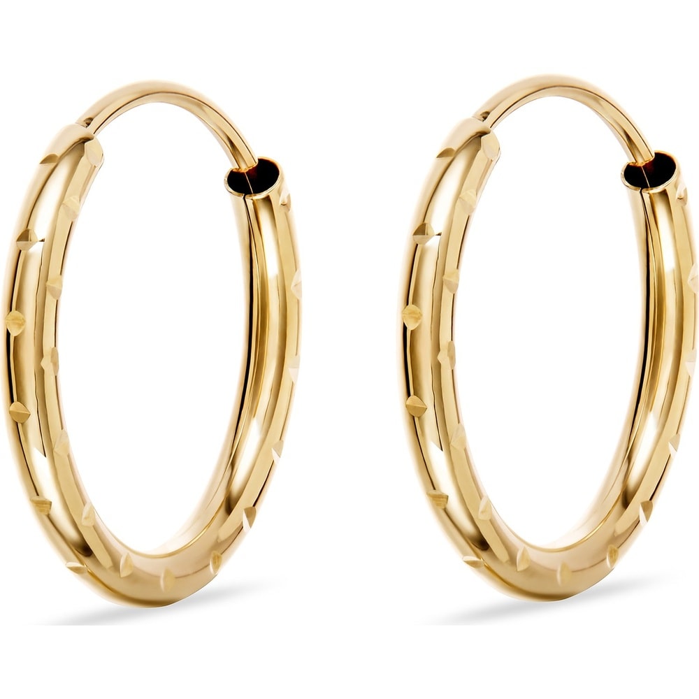 FAVS Créoles 375 Or jaune Boucles d'oreilles
