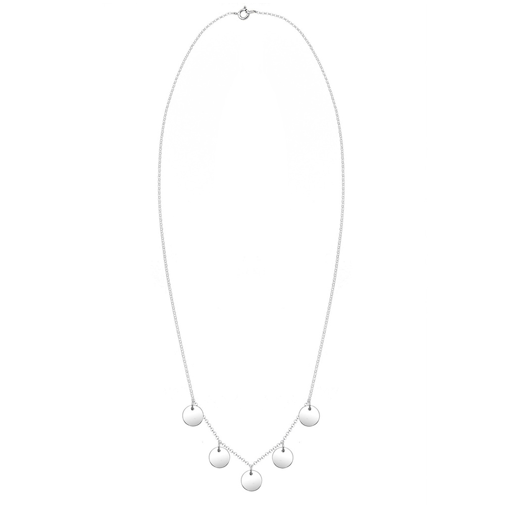 Elli Elli Collier Femme Paillettes - (925/1000) Argent Bijoux