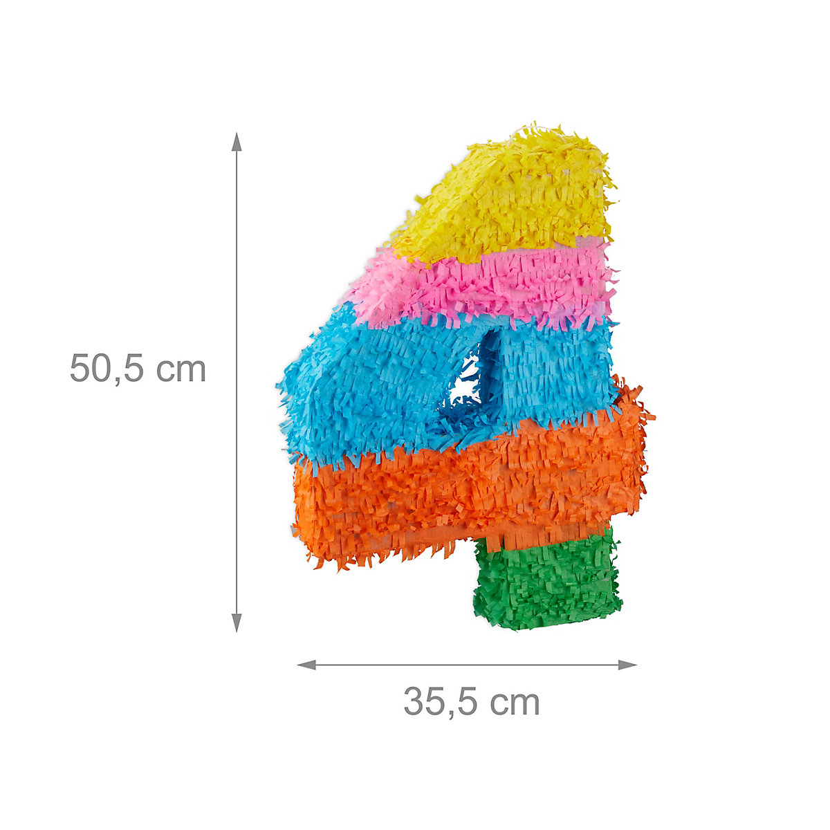 4tlg. Pinata Set Zahl 4