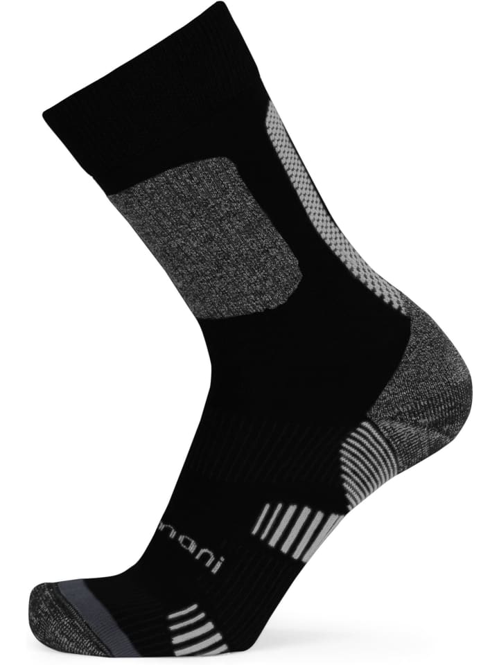 normani 2 Merino Trekking Socken mit Frotteesohle in Schwarz günstig kaufen