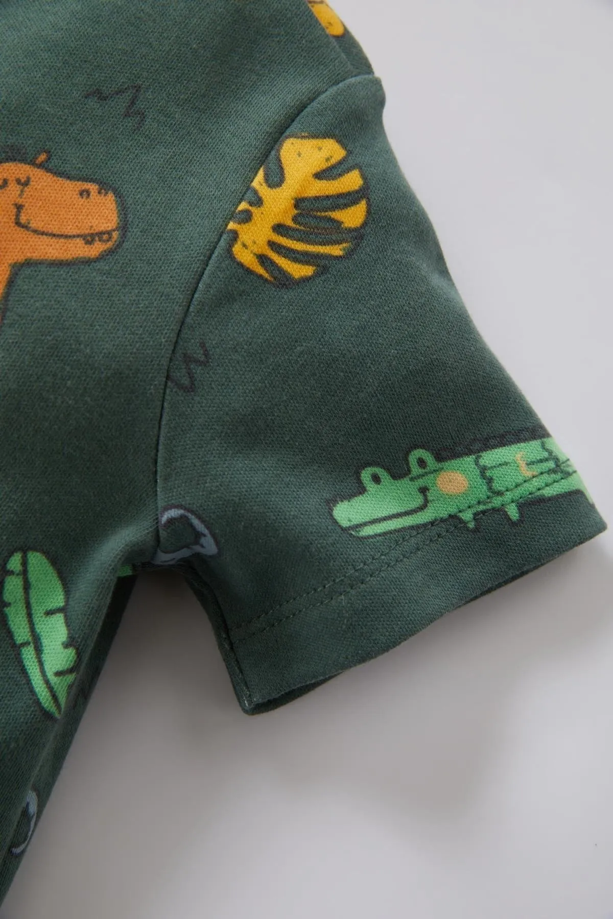 DeFacto  Gemusterter Kurzarm-Ripppyjama für Jungen im 2er-Set