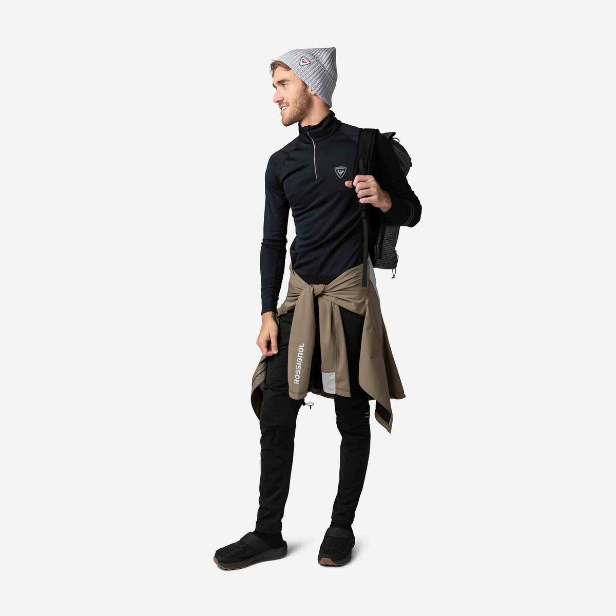 Poursuite Herren-Baselayer-Oberteil mit halbem Reißverschluss