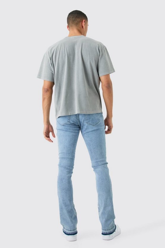 Kastiges Oversize T-Shirt mit Totenkopf-Print