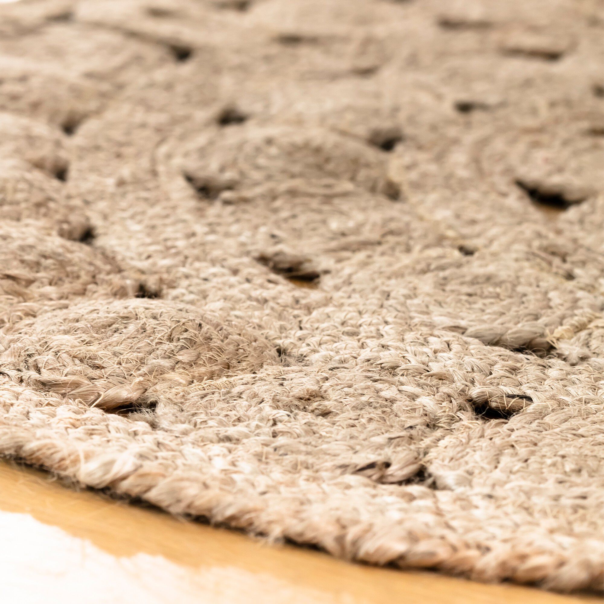 Tapis rond en jute