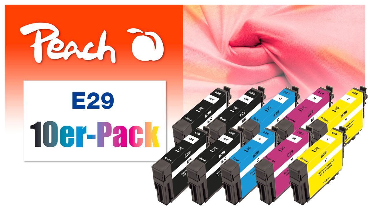 Peach 10er-Pack Tintenpatronen ersetzt Epson T2986, No. 29