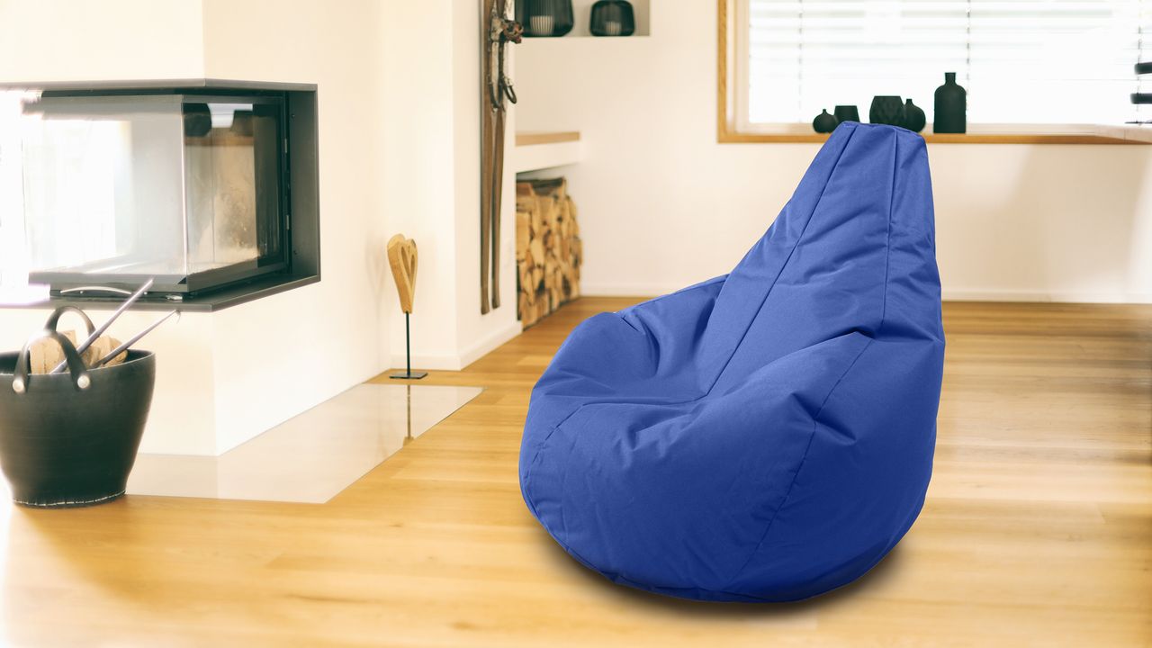 Kinzler Outdoorfähiger Sitzsack Gamer, ca. 100 x 100 cm, Farbe:Royalblau