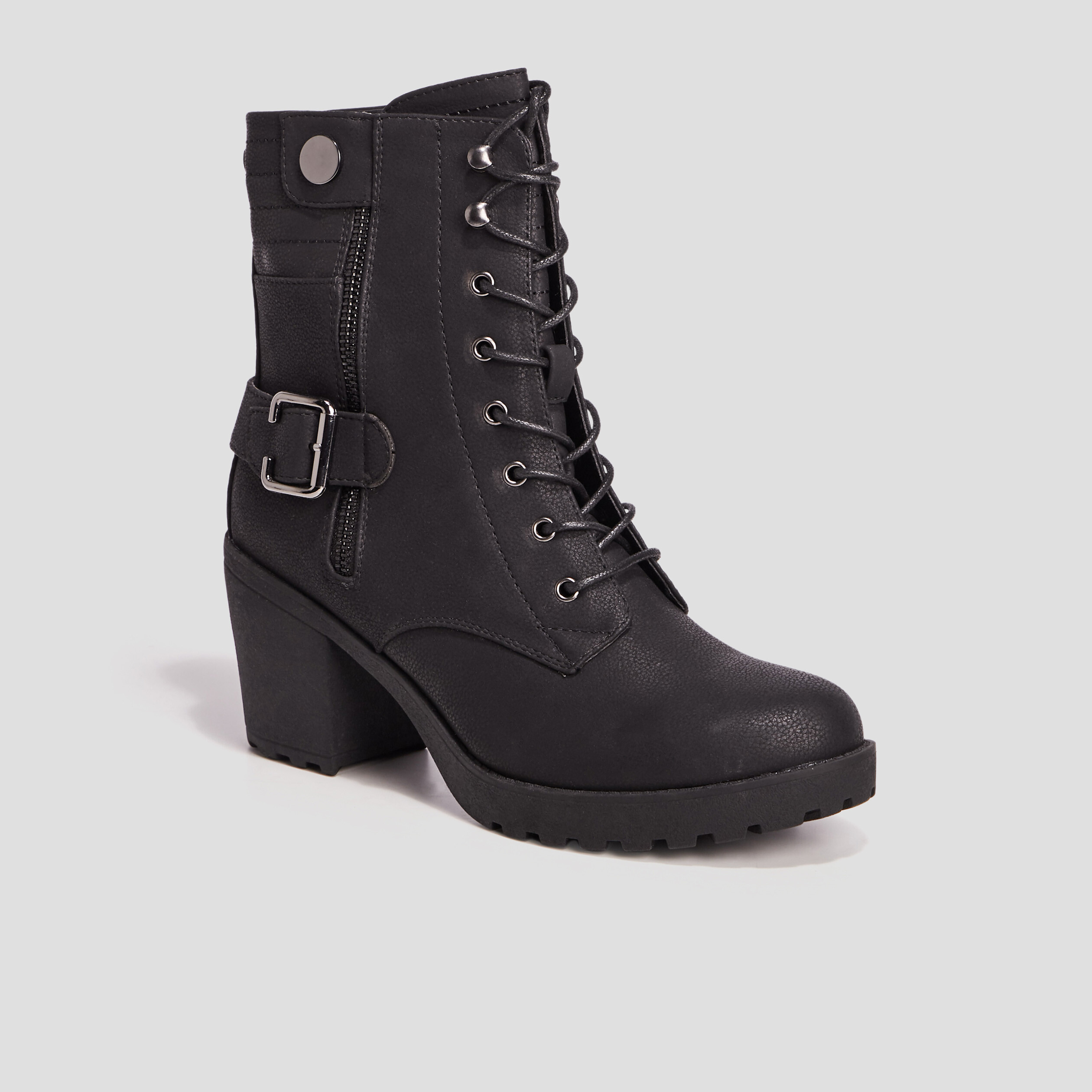 Bottines à talons et boucles noir femme | La Halle
