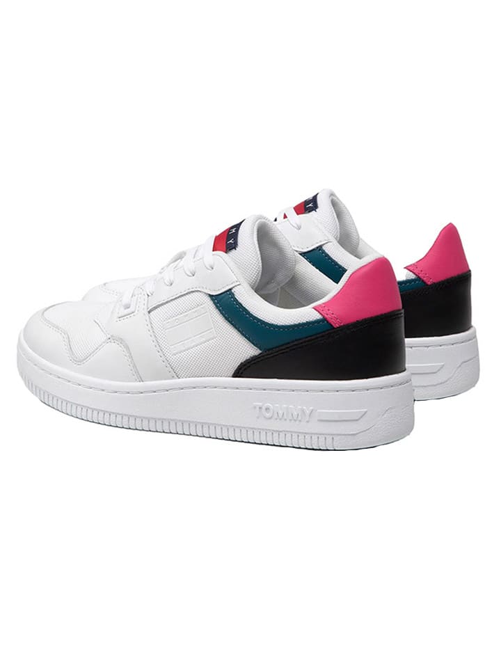 Tommy Hilfiger Shoes Leder-Sneakers in Weiß günstig kaufen