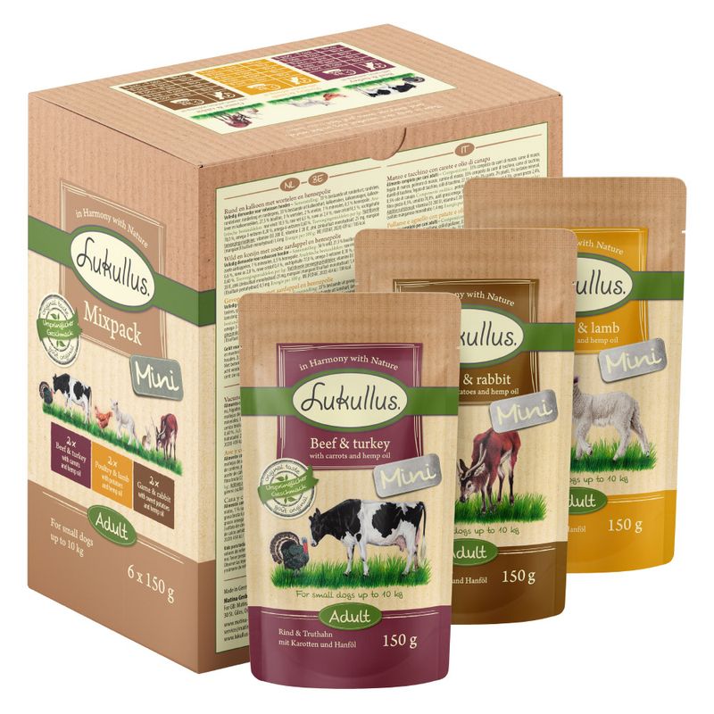 Probierpaket Lukullus Naturkost Adult Mini Getreidefrei 6 x 150 g