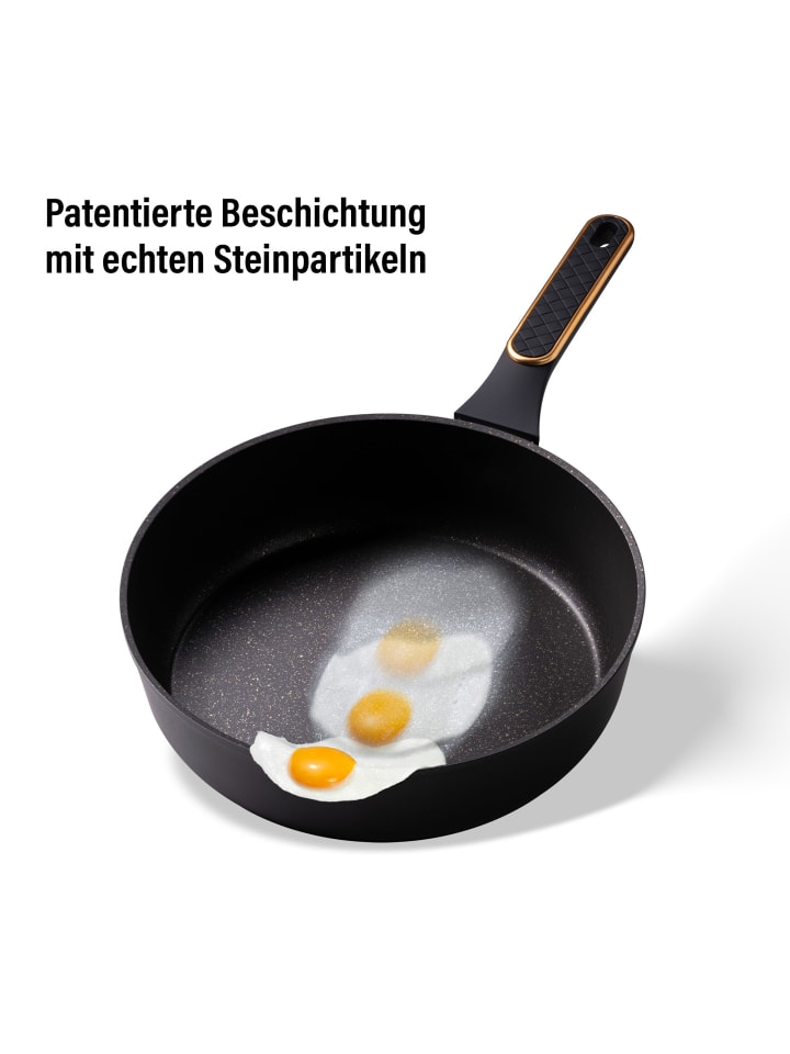 Stoneline Schmorpfanne 28cm mit Deckel in Schwarz günstig kaufen onesize