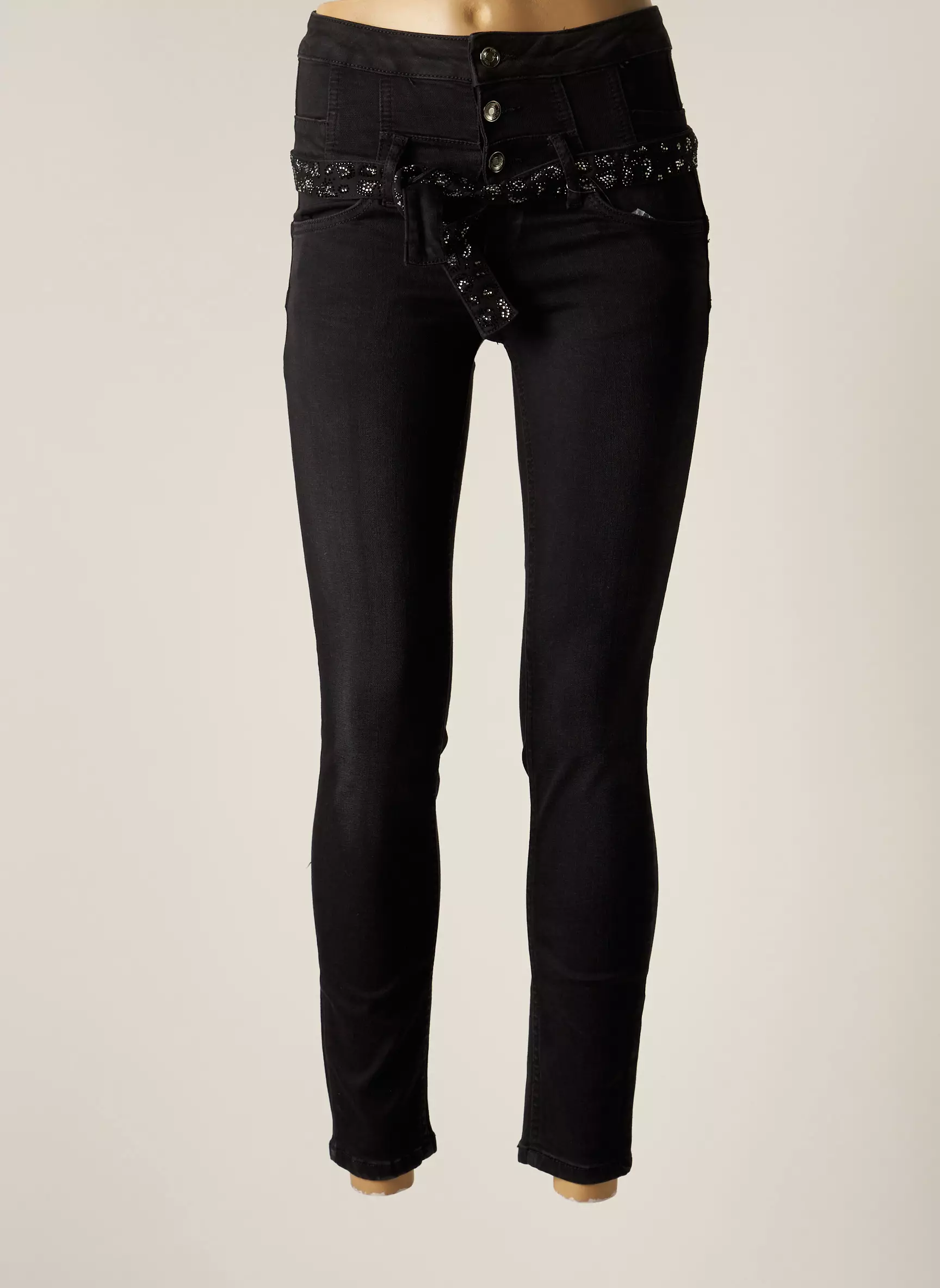 Liu  Jo Jeans Coupe Slim Femme couleur noir