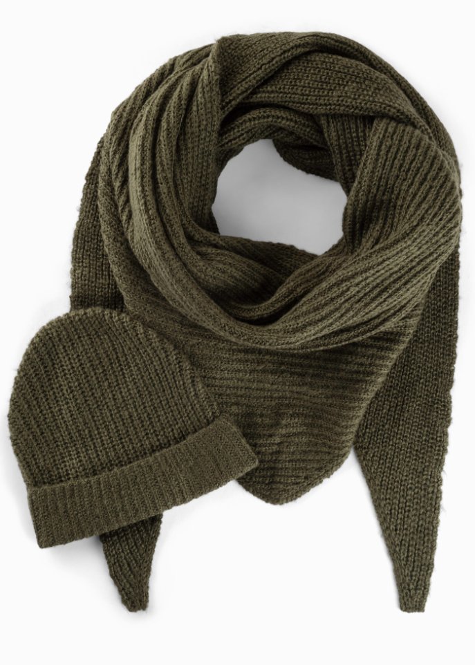 Strickset Schal und Mütze (2-tlg.Set)