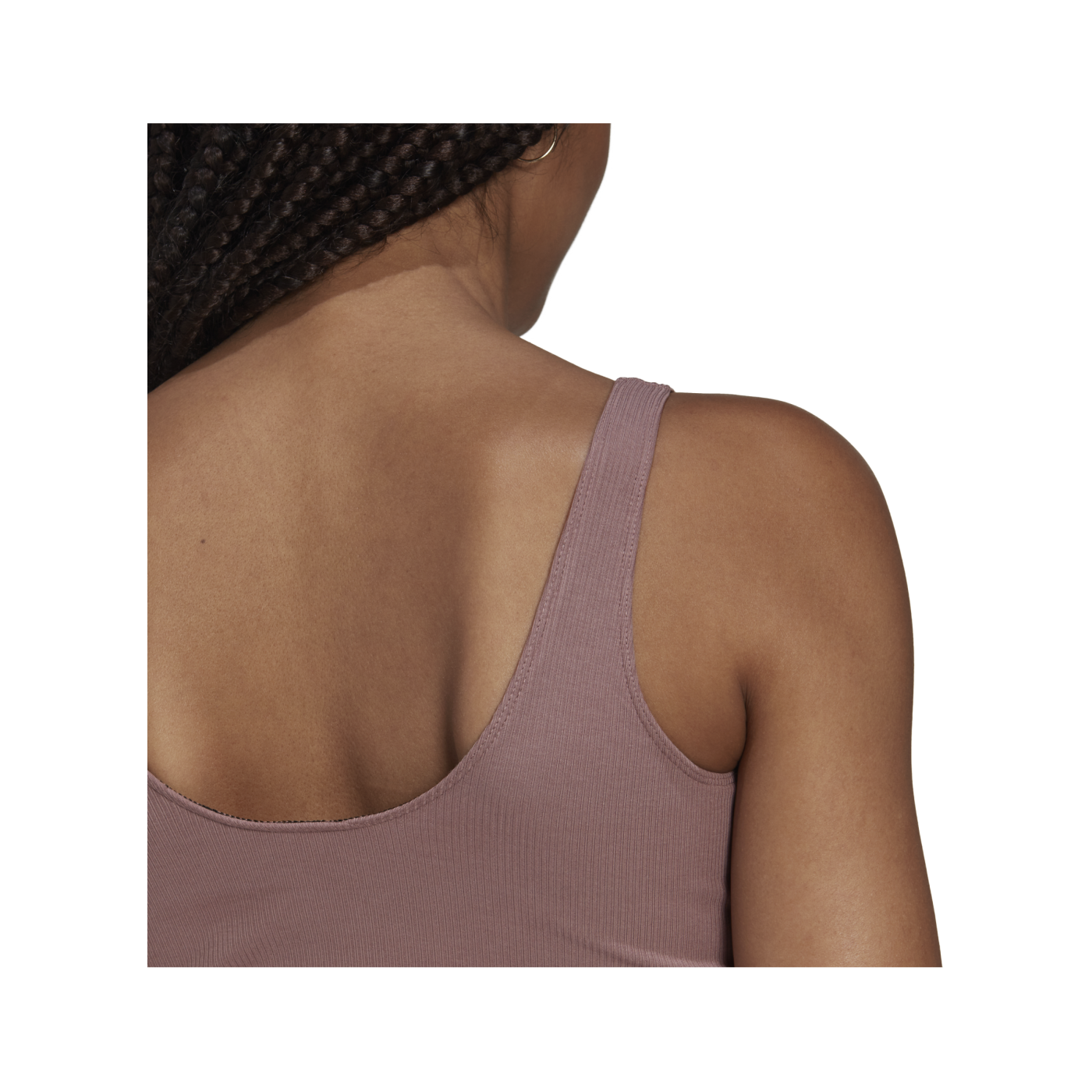 adidas New Rib Crop Top Damen Schwarz