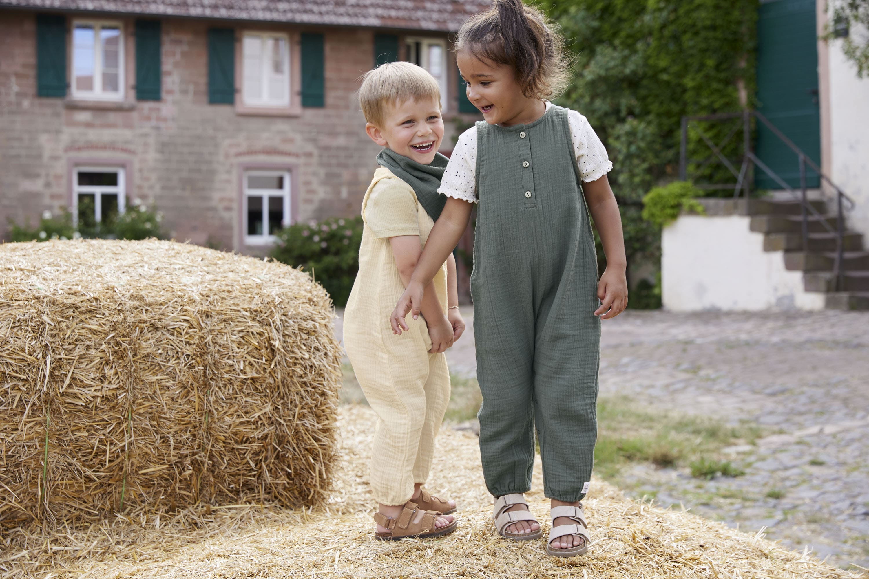 Musselin Jumpsuit - Bio Baumwolle, Hellgelb